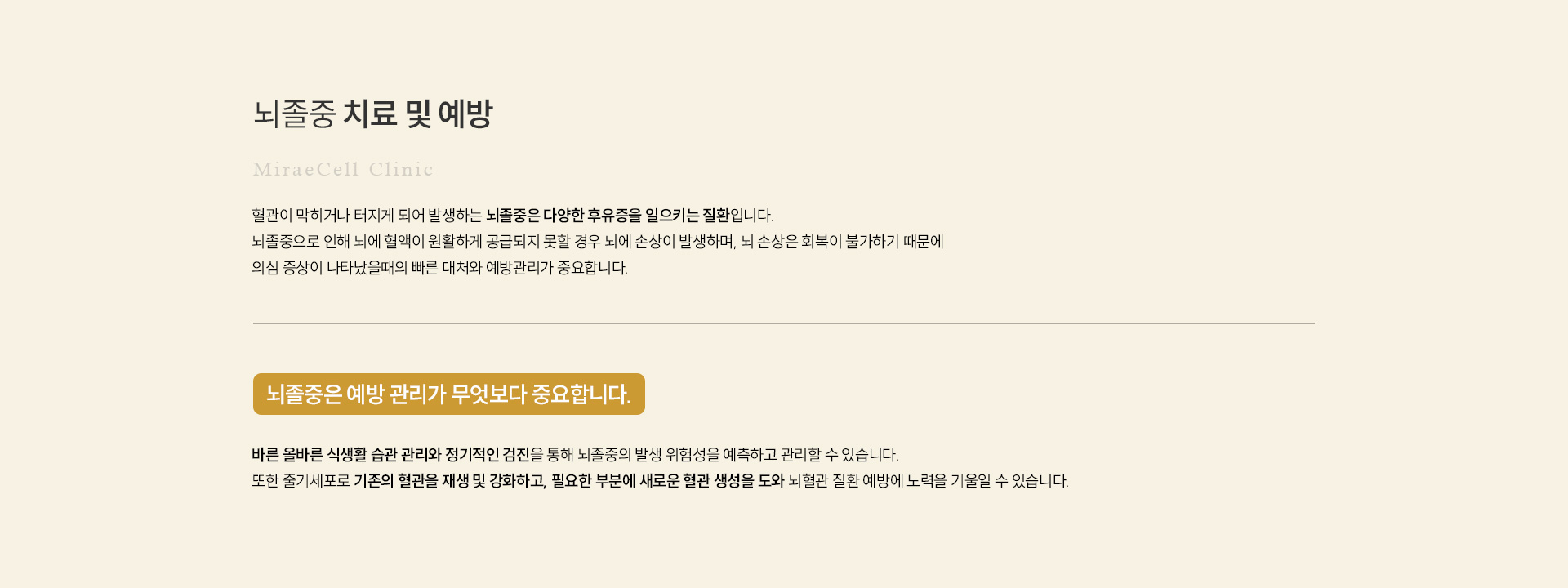 뇌졸중 치료및예방